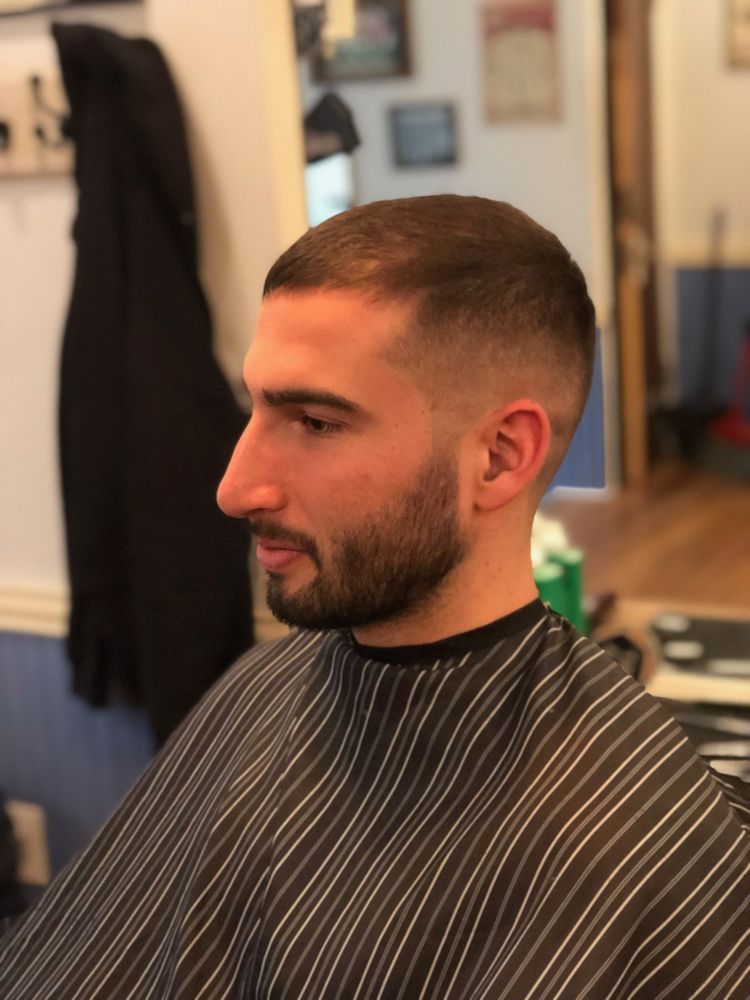 Haircut and beard trim at HellRazor Barbershop Williamsburg