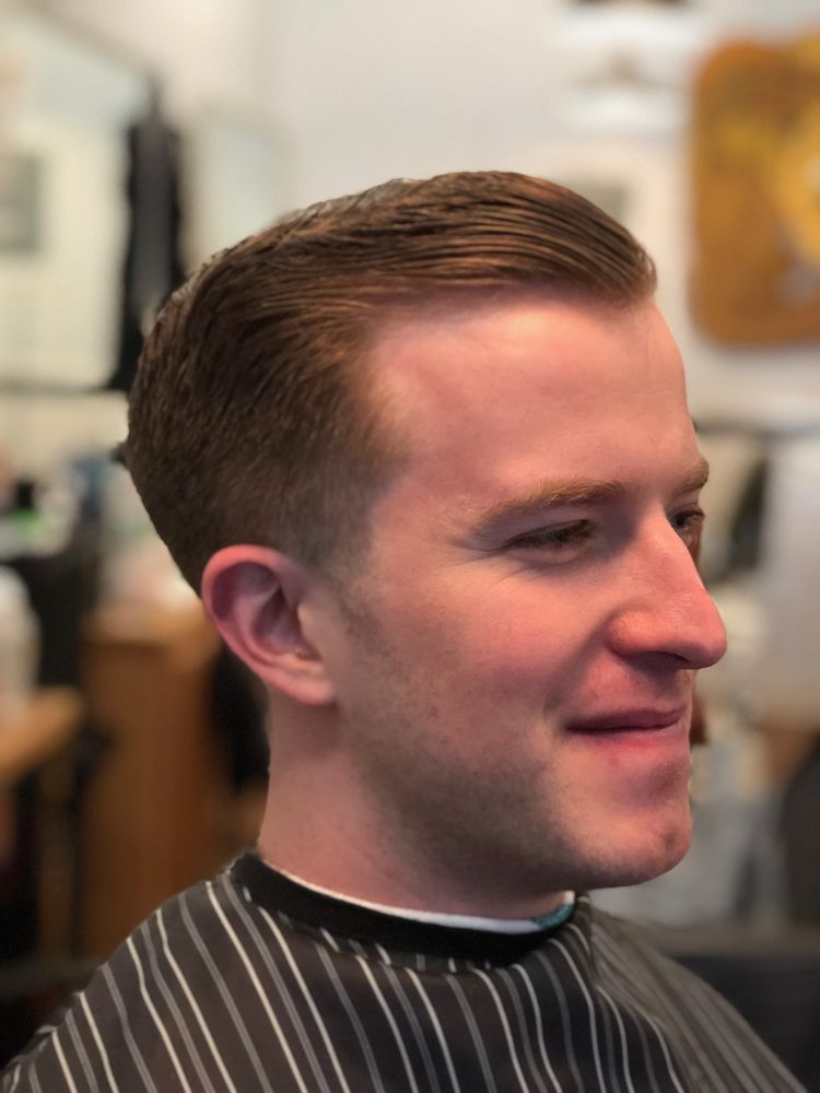 Finished haircut at HellRazor Barbershop, Brooklyn NYC